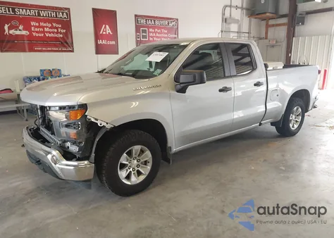 2022 Chevrolet Silverado 1500 2Wd Double Cab Standard Bed Wt z USA, uszkodzony, nr VIN 1GCRAAED7NZ513058